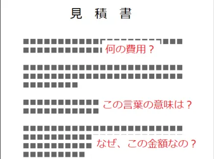 解体工事の見積書の内容