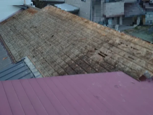 躯体解体前の屋根の様子