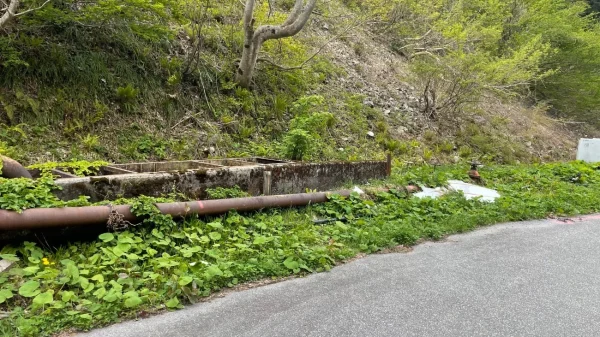 解体前の配管