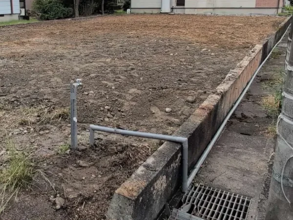 完成した更地の写真。
