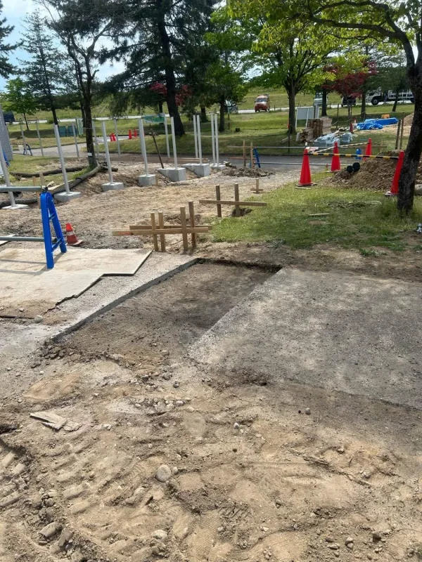 公園の斫り工事：施工後