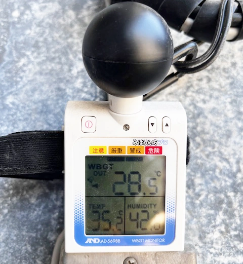 熱中症対策のための、熱中症指数測定器