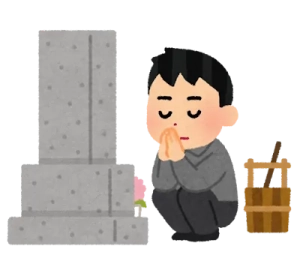 墓参り中